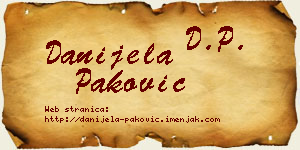 Danijela Paković vizit kartica